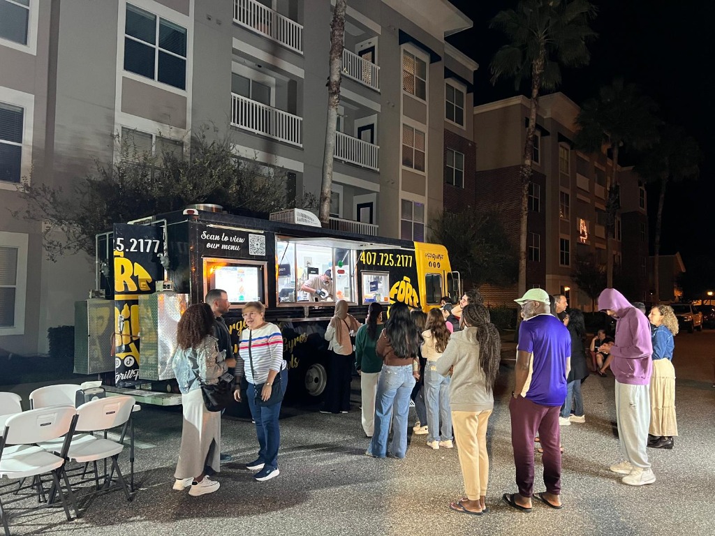Fort Grill food truck serving customers at an event